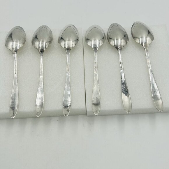Oneida Community Silverplate PATRICIAN Monogram "L" Serving Spoons Set Of 6 - Picture 7 of 10